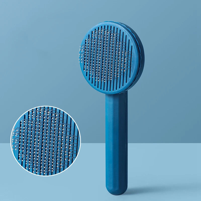 Easy-clean pet brush